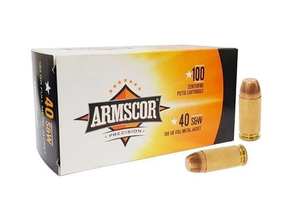 Armscor .40 SW Pistol Ammo  180 Grain  Full Metal Jacket  Philippines Mfg.  1200rd Case 12 Boxes | 0114806015503160