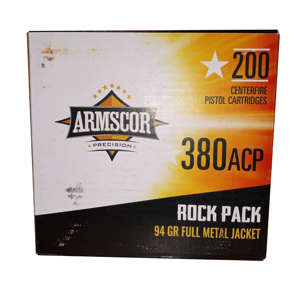Armscor .380 ACP Pistol Ammo  94 Grain  Full Metal Jacket  1000rd Case 5 Boxes | 0114806015503467