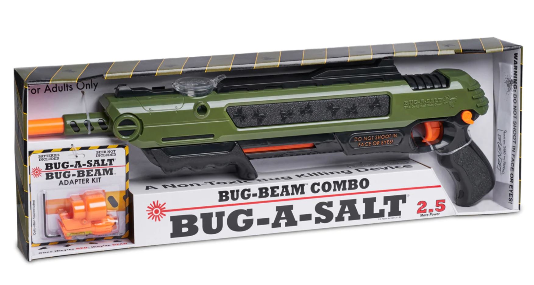 BUG-A-SALT 2.5 Pump Salt Shotgun - Army Green | BUG-BEAM Combo - Single