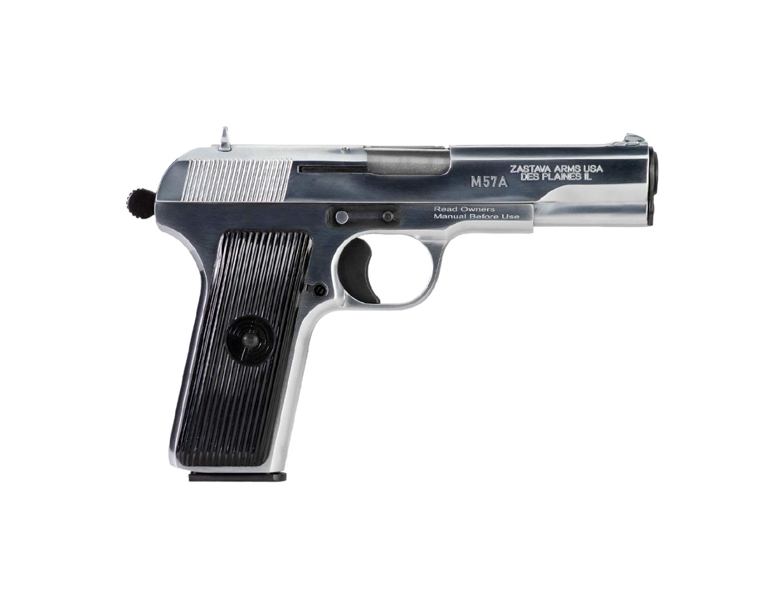 ZASTAVA M57A PISTOL 7.62X25MM 9RD CHROME/SYNTHETIC | 7.62x25 TOKAREV | 682863126136