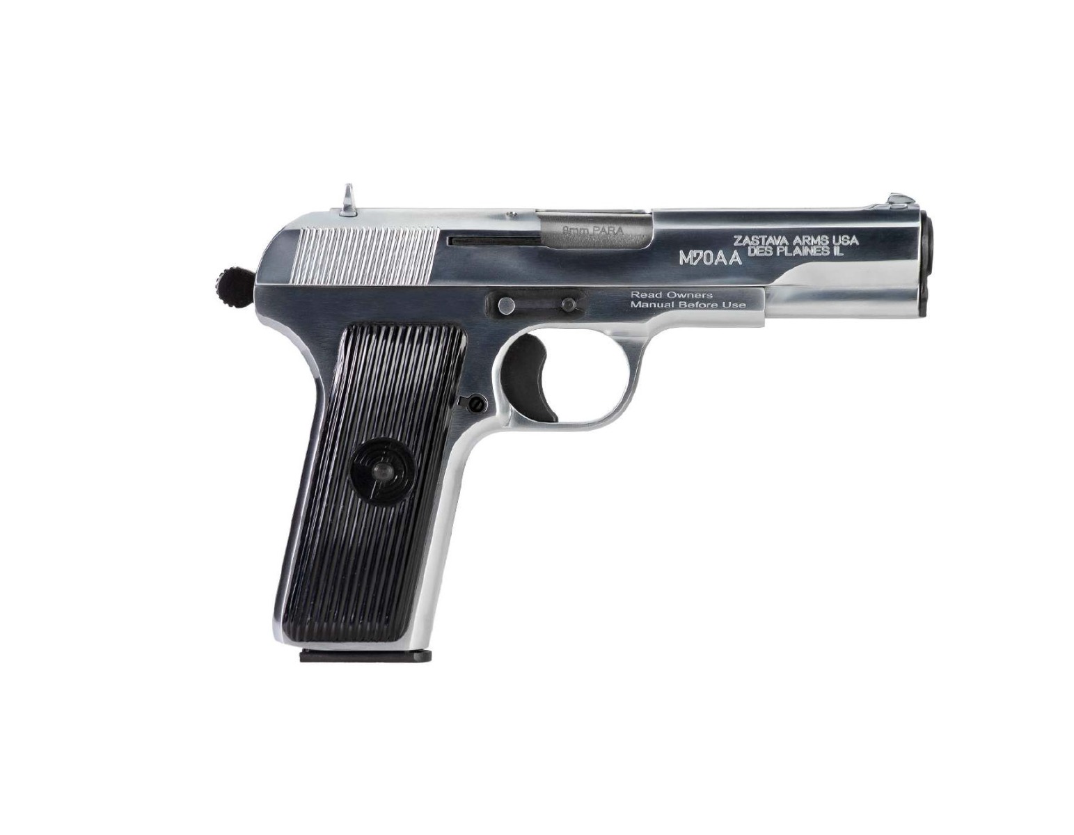 ZASTAVA M70AA PISTOL 9MM 9RD CHROME/SYNTHETIC | 9x19mm NATO | 682863126143