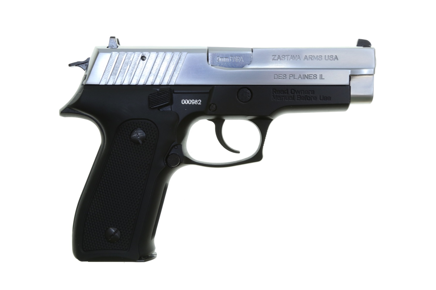  InchZastava CZ999 Pistol  Chrome Slide  9mm  4.25 Inch Inch Barrel  15rd Inch | 682863126167