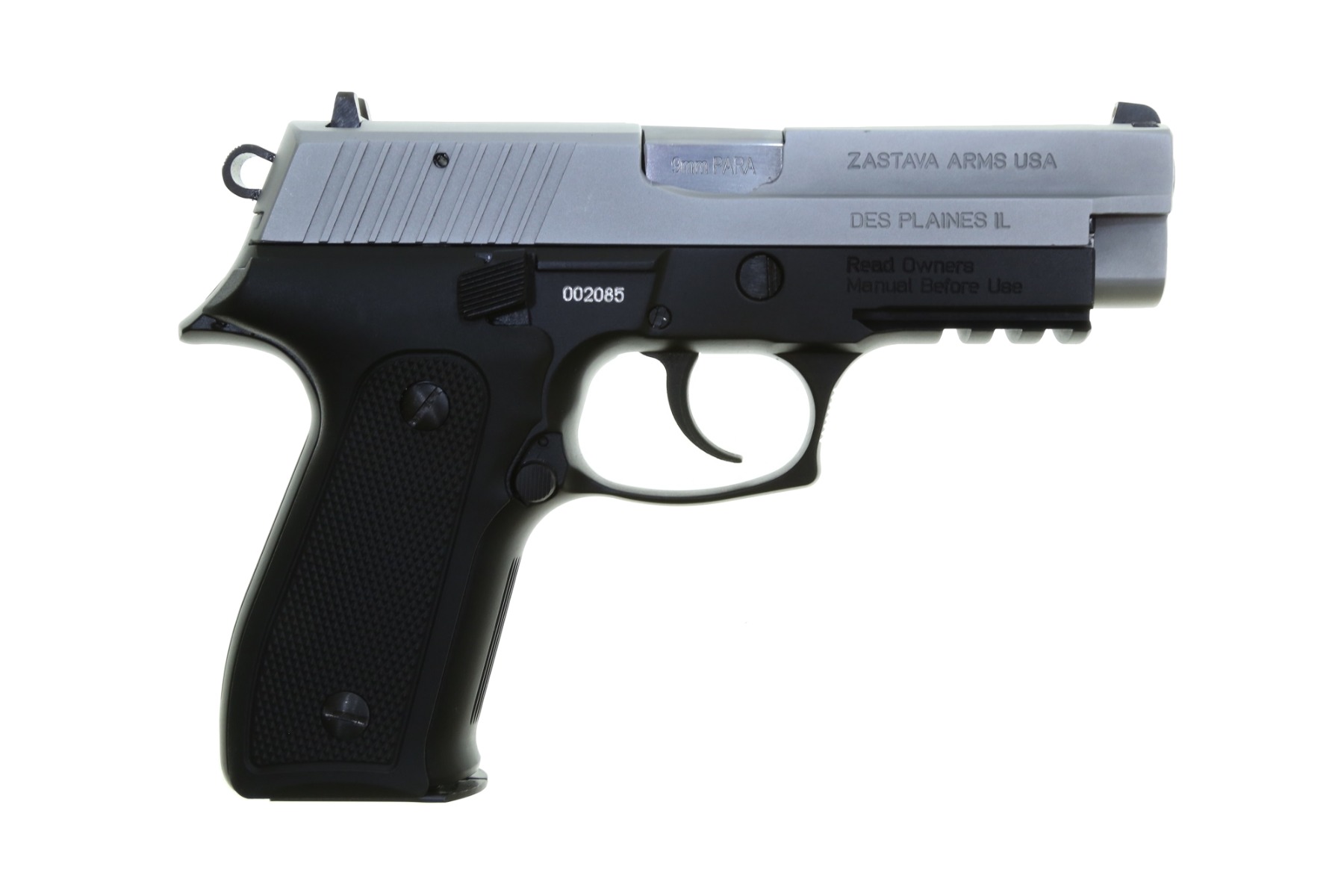  InchZastava EZ9 Pistol  Matte Chrome Slide  9mm  4.25 Inch Inch Barrel  15rd Inch | 682863126204