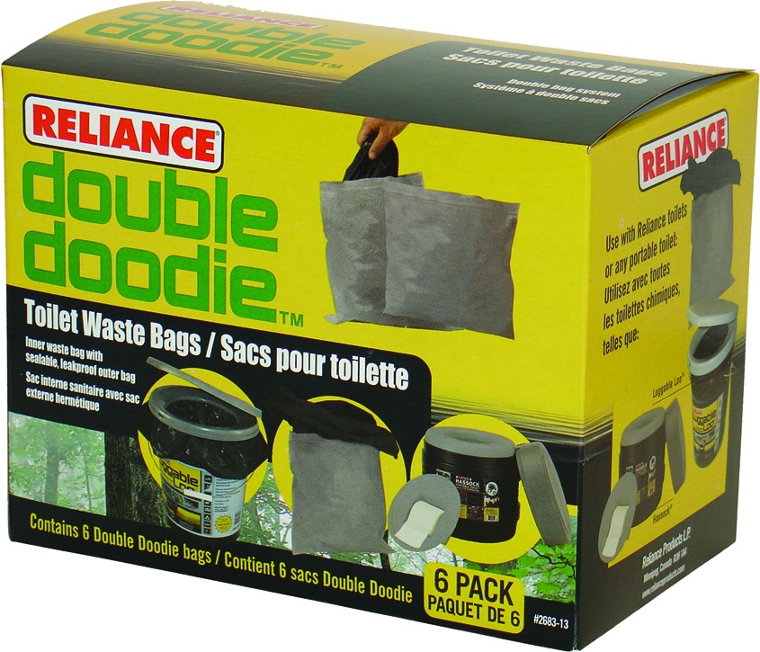 Reliance 268313 Double Doodie Toilet Bags 6 Pk | 060823268339