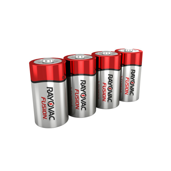 Rayovac 8134TFUSJ Fusion Advanced Alkaline D Battery Carded 4Pack | 012800522927