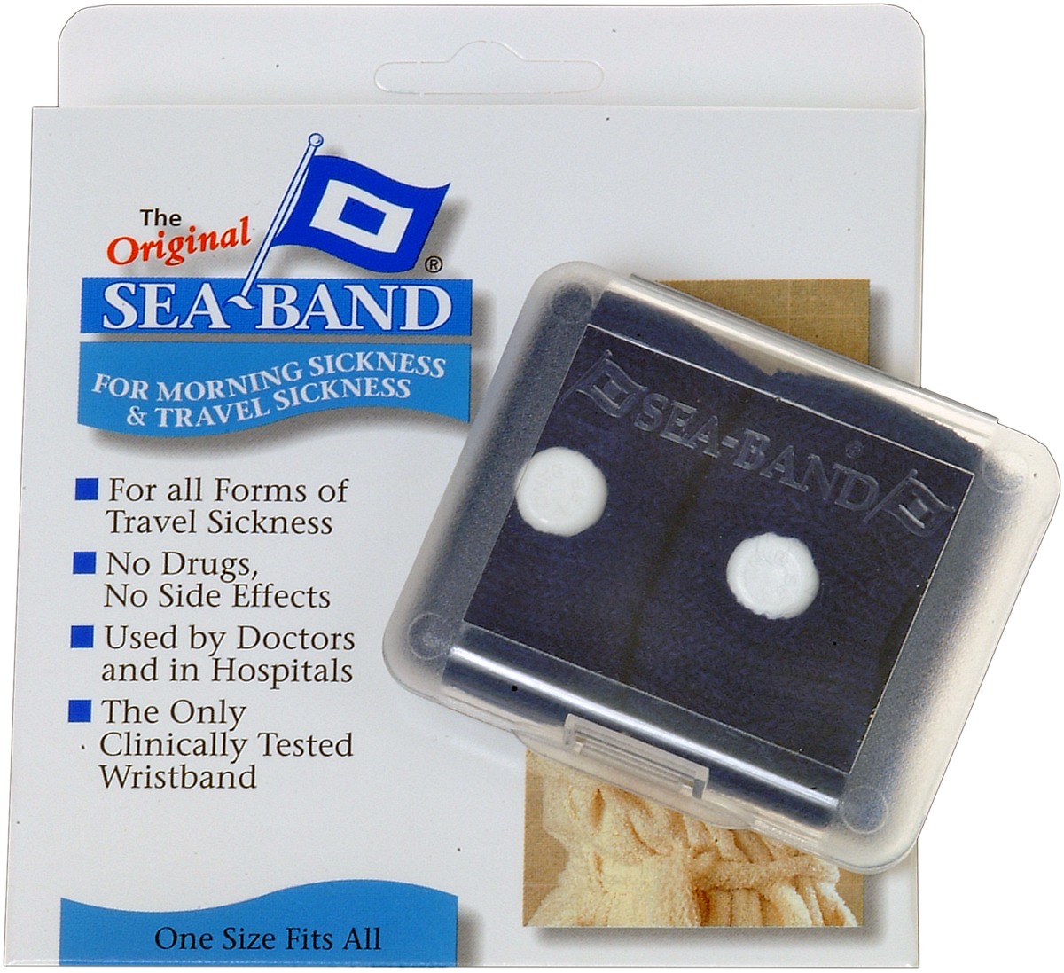 Sea Band 1811 Motion Sickness Relief, Reusable Wrist Bands, Pair | 008727000013