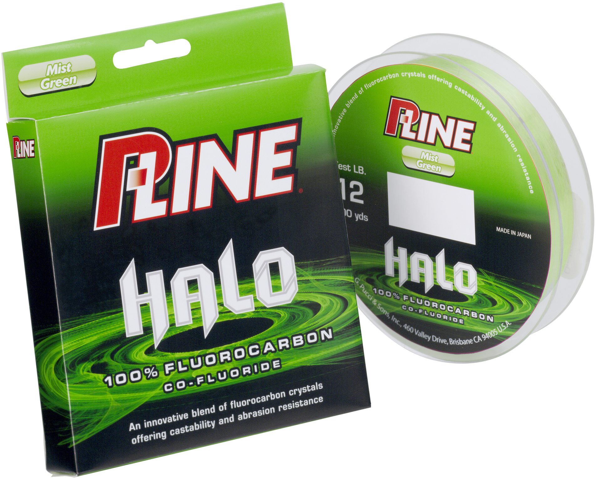 PLine HF2004 Halo Fluorocarbon Fishing Line 4lb 200yd Mist Green | 015789005832