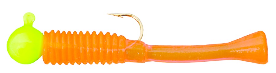 Cubby 5006 Mini-Mite Jig, 1 1/2 Inch 1/32 oz, Sz 8 Hook, Green/Orange | 009409950060