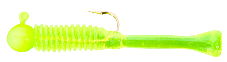 Cubby 5007 Mini-Mite Jig, 1 1/2 Inch 1/32 oz, Sz 8 Hook, Green/Clear | 009409950077