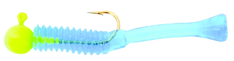 Cubby 5014 Mini-Mite Jig, 1 1/2 Inch 1/32 oz, Sz 8 Hook, Green/Blue | 009409950145