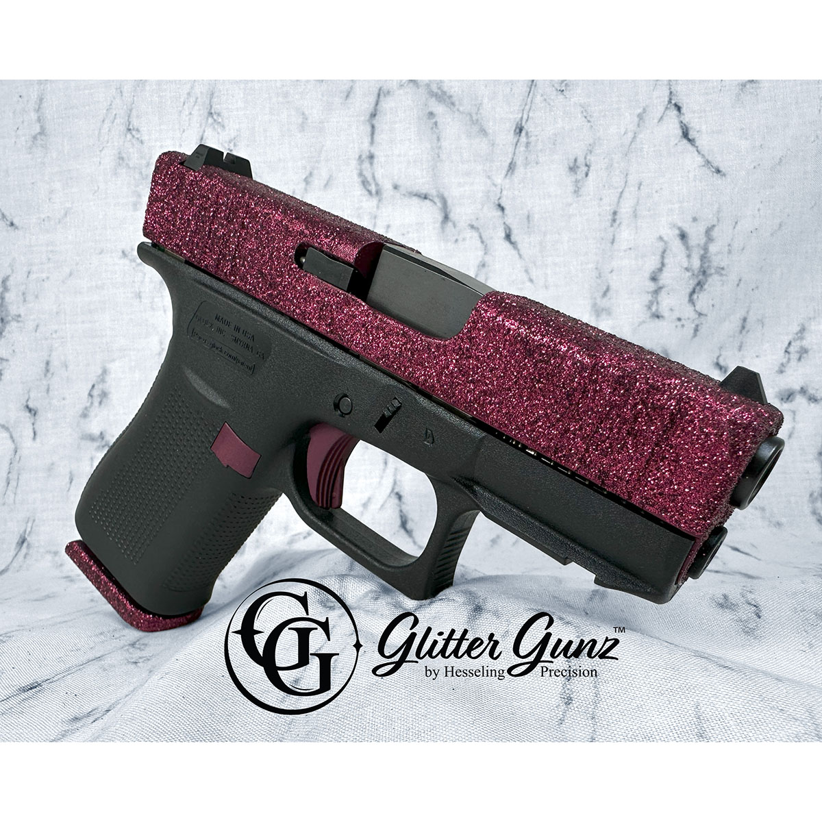 GLOCK 43X 9MM LUGER 3.41 Inch BBL 210RD BLACK CHERRY GLITTER | 050806032453