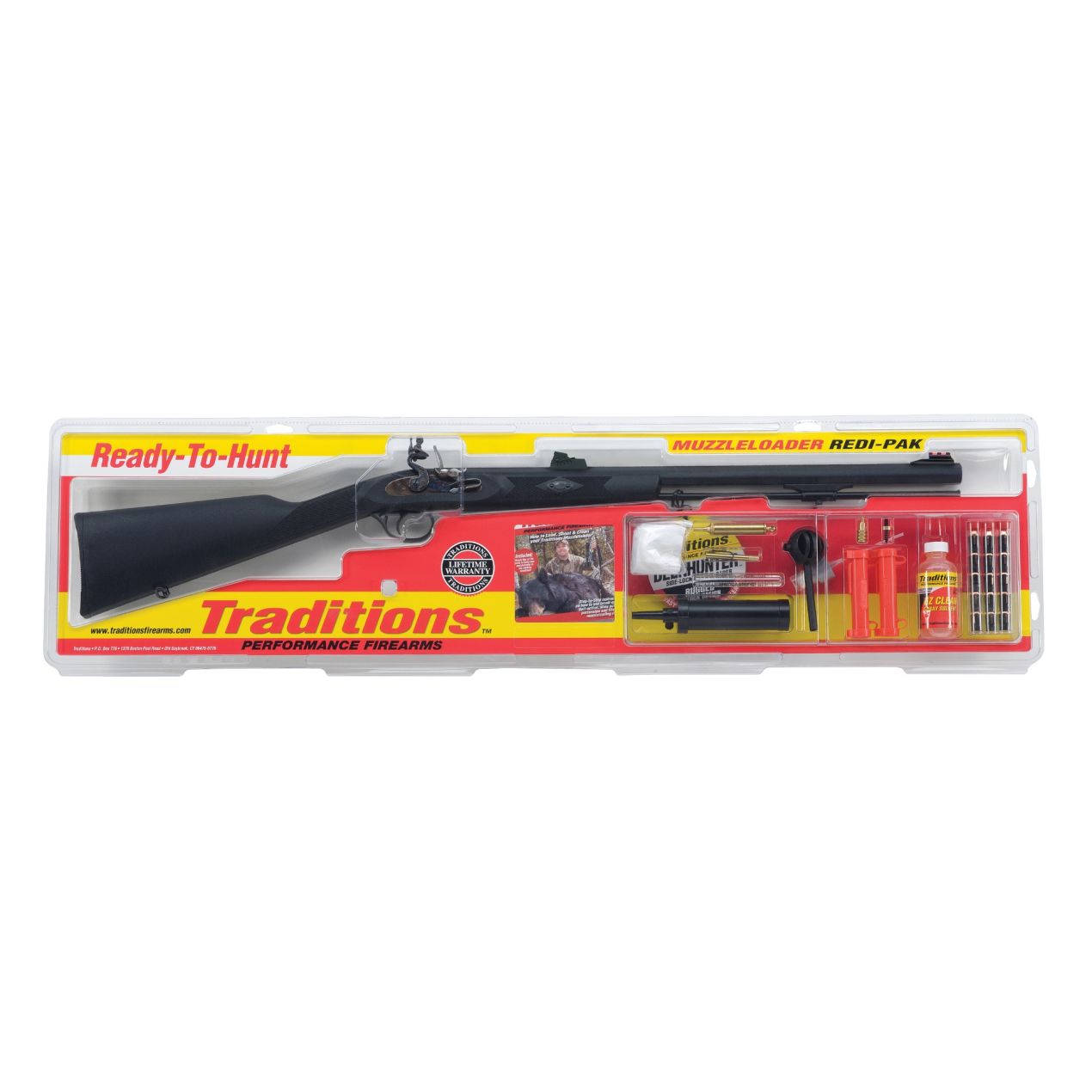 Traditions Deerhunter Redi-Pak  br  .50 cal 24 in. Blue Synthetic Black  | .50 BLACKPOWDER | 040589019826
