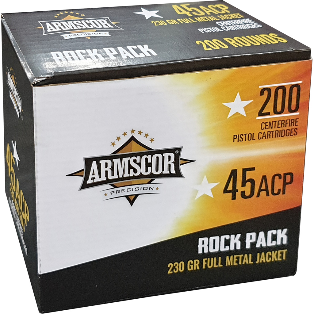 Armscor 50093   45 ACP 230 gr Full Metal Jacket 200 Per Box/ 4 Case | 4806015500933