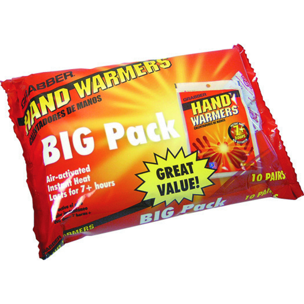 Grabber HWPP10DISPLAYUSA Big Pack Hand Warmers 10 Pack of Small 7Hrs | 031626055891