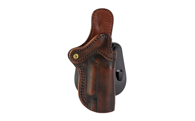 1791 Gunleather ORPDH1VTGR Paddle Holster Optic Ready OWB Size 01 Vintage Leather Paddle Fits 4-5