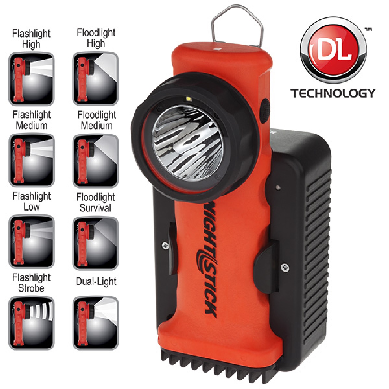 Nightstick Angle Light Rechargeable Red 200 Lumens | 017398804585