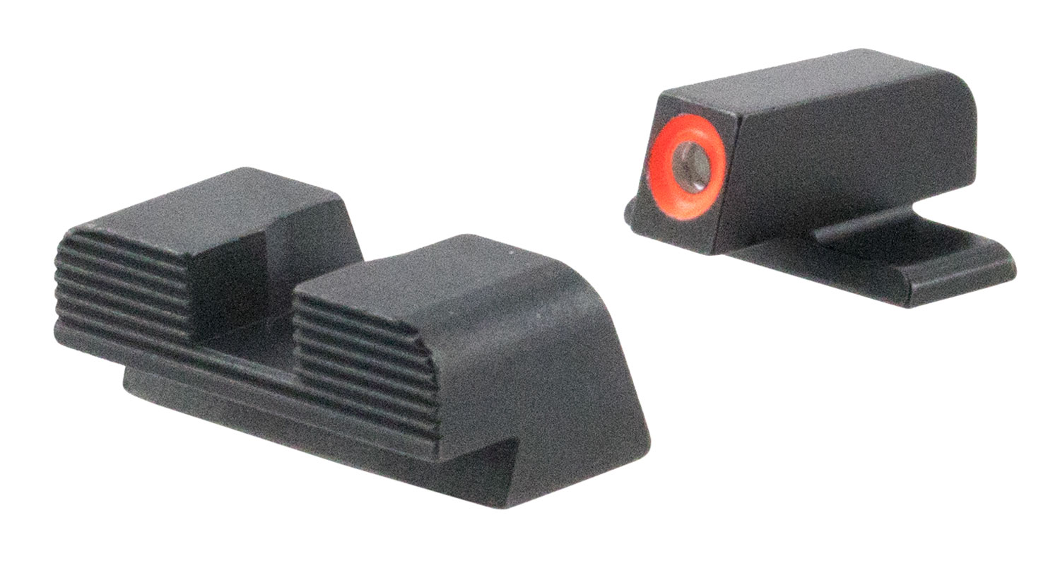 AmeriGlo SG434 Protector Sight Set for SIG Sauer Pistols using #6 Front & #8 Rear  Black | Green Tritium  with Orange Outline Front Sight Black Rear Sight