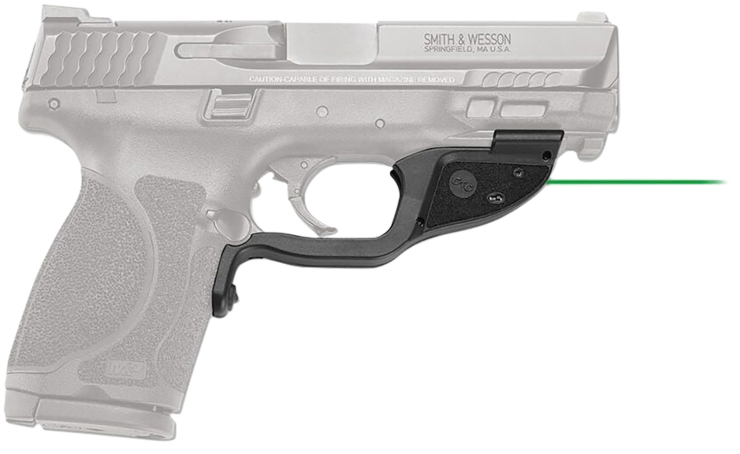 Crimson Trace LG362G Laserguard  Green Laser 5mW 532nM Wavelength S&W M&P 2.0 Black Trigger Guard