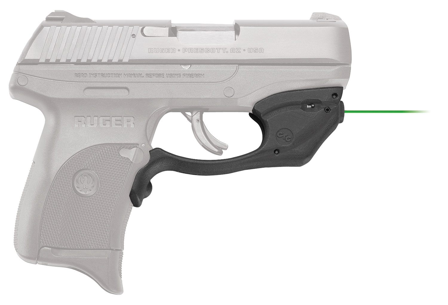Crimson Trace LG416G Laserguard  5mW Green Laser with 532nM Wavelength & Black Finish for Ruger LC 9/380, LC9s, EC9s