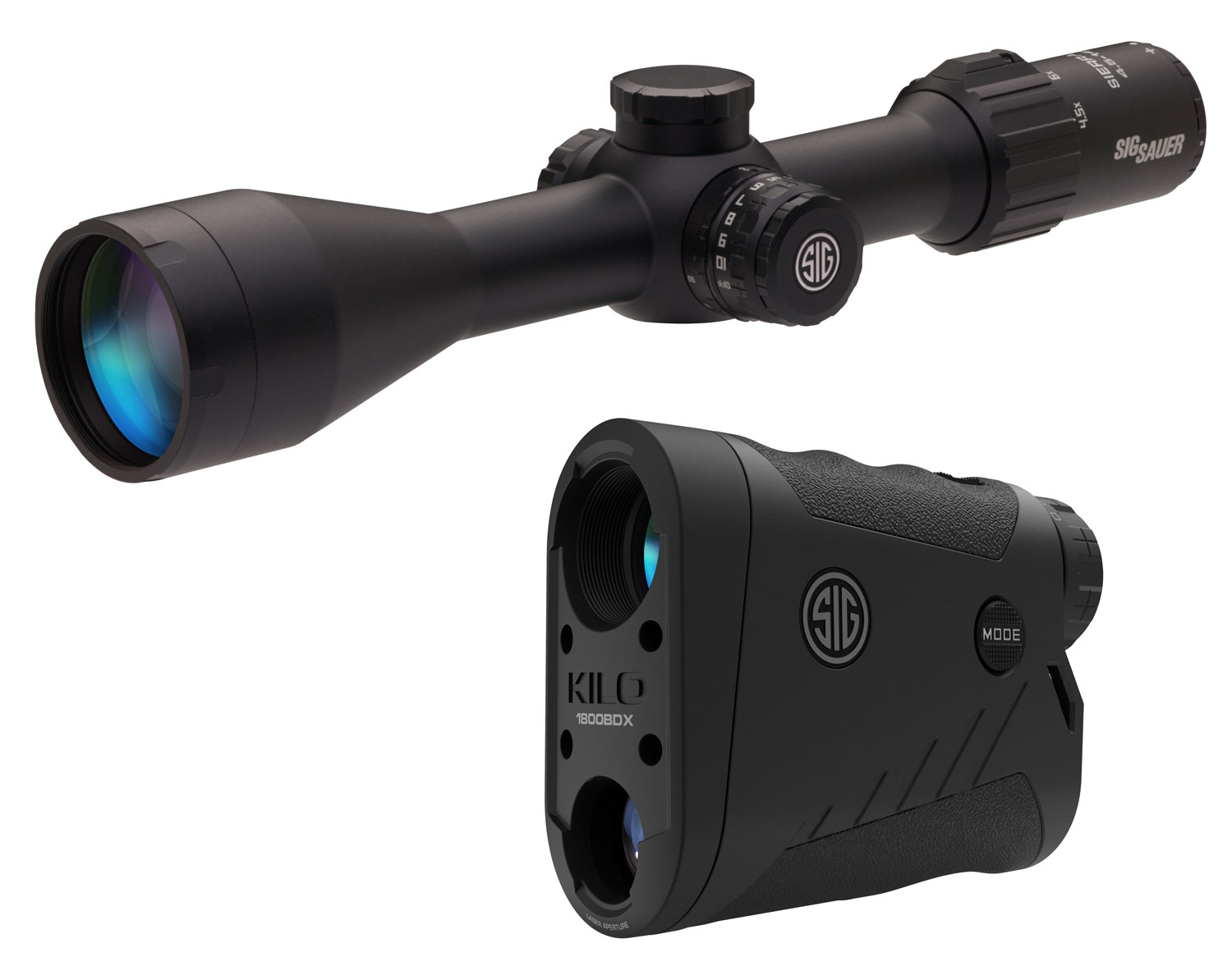 Sig Sauer Electro-Optics SOK18BDX01 BDX Combo Kit Range Finder/Rifle Scope Black 4.5-14x44mm/6x 22mm 2000 yds Max Distance OLED Display