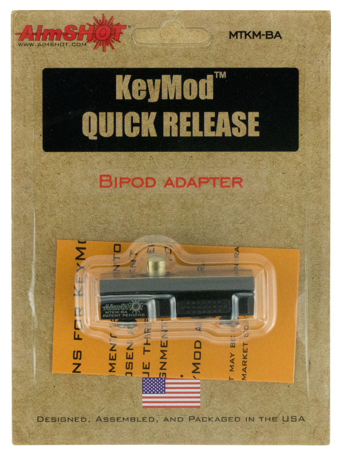 Aimshot MTKMQRBA Quick Release KeyMod Bipod Adapter