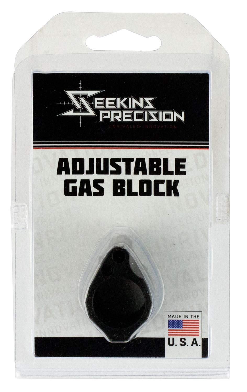 Seekins Precision 0011510031 Low Profile Adjustable Gas Block 1.37 Inch x .94 Inch Black Melonite | 811452029163