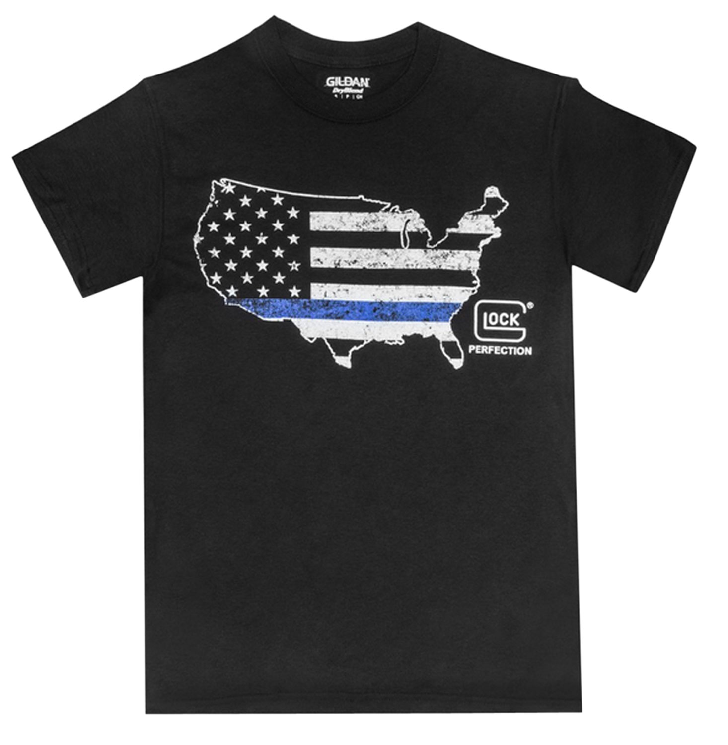 Glock AP95161 Blue Line T-Shirt Short Sleeve Medium Black