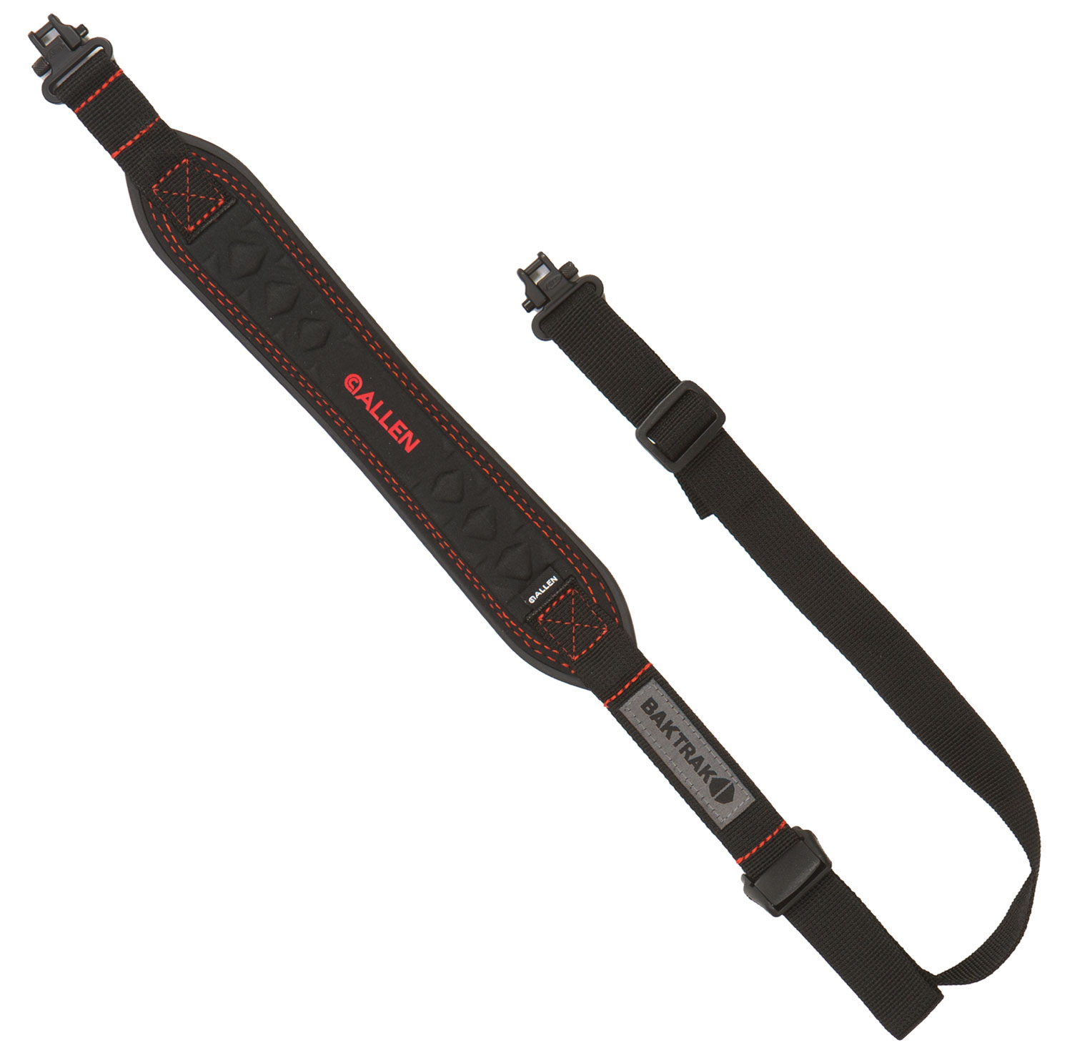 Allen 8375 Vapor Sling made of Black with Red Accents Nylon Webbing & BakTrak Back with Adjustable Design & Swivels for Rifles