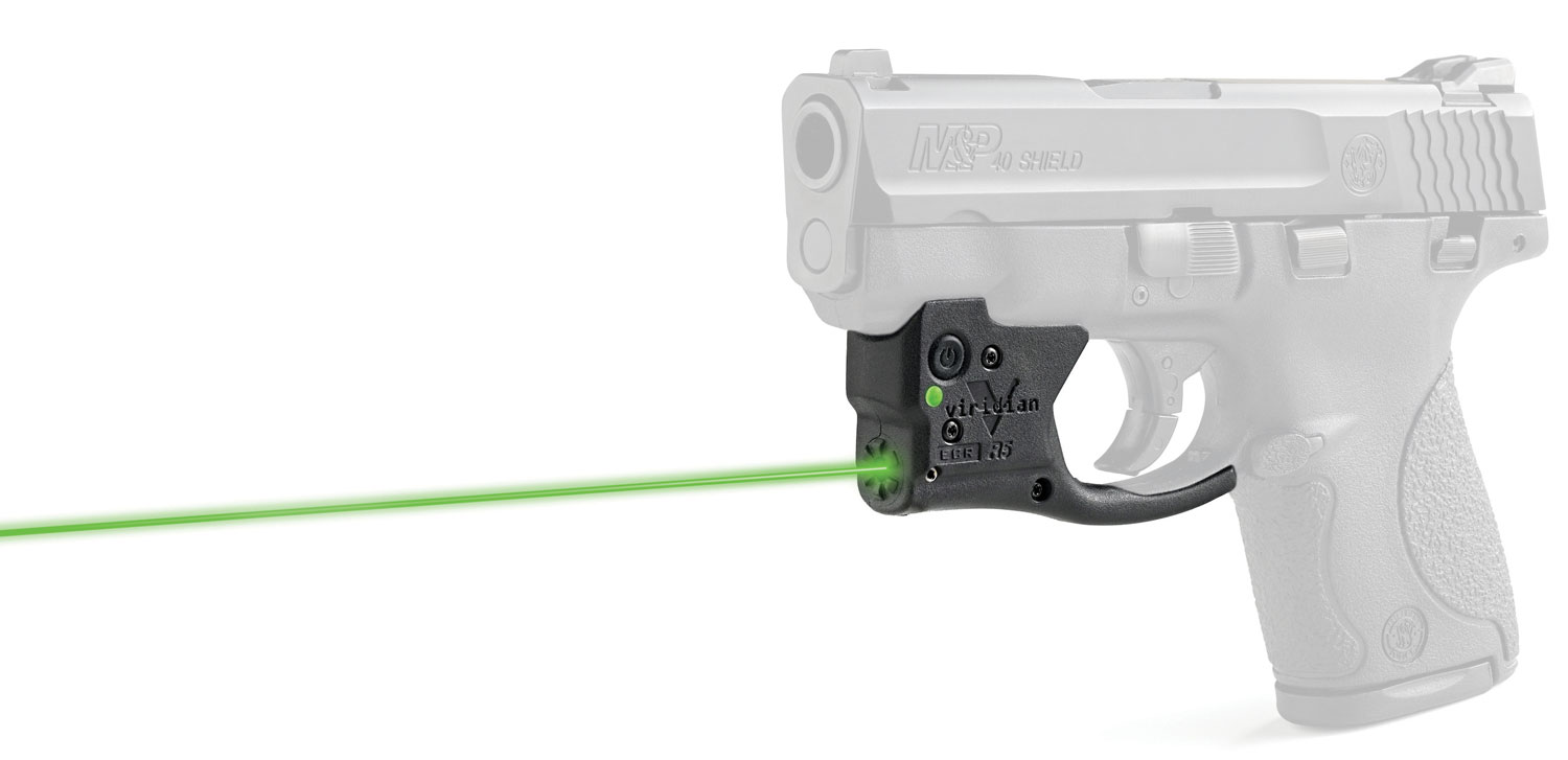 Viridian 920-0005 Reactor R5 Gen 2 Green Laser with 510-532nM Wavelength, ECR & 100 yds Day/2 mi Night Range Black Finish for 40 S&W, 9mm Luger S&W M&P Shield Includes IWB Holster