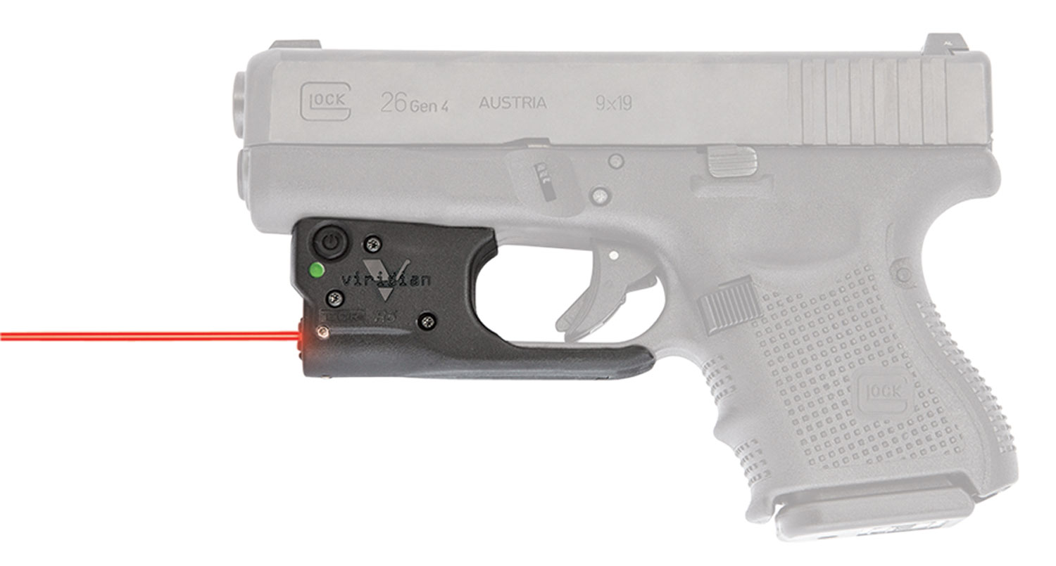 Viridian 920-0017 Reactor R5 Gen 2 Red Laser with 635-650nM Wavelength, ECR & 25 yds Day/1 mi Night Range Black Finish for Glock 26, 19, 23, 27