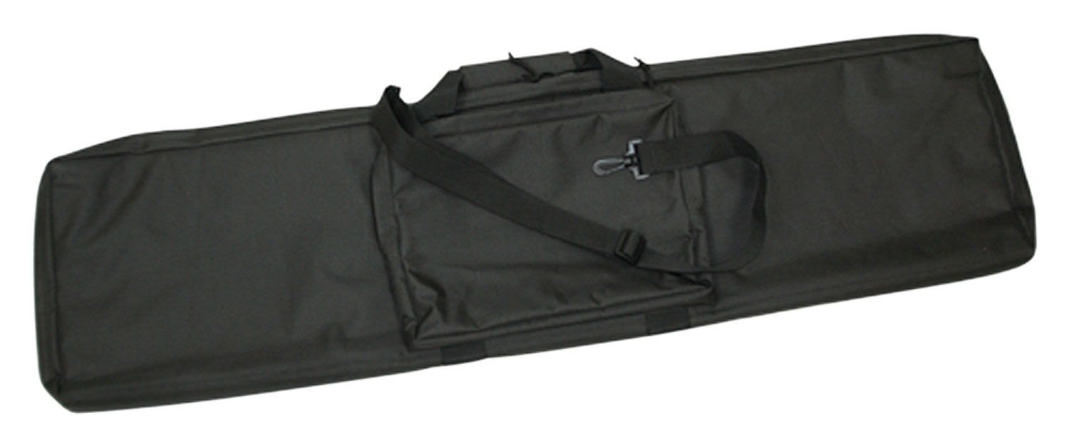 Bob Allen 79001 Max-Ops Rectangular Tactical Rifle Case Water Resistant Black Polyester with Self Healing Nylon Zippers & Foam Padding 36