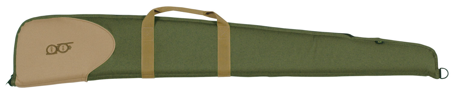 Bob Allen 16504 Classic Shotgun Case made of 600D Polyester with Olive Green Finish & Khaki Panel, Foam Padding & Self Healing Zipper 48