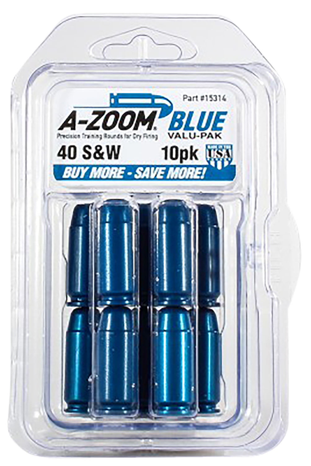 AZOOM SNAP CAPS 40S&W 10PK BLUE