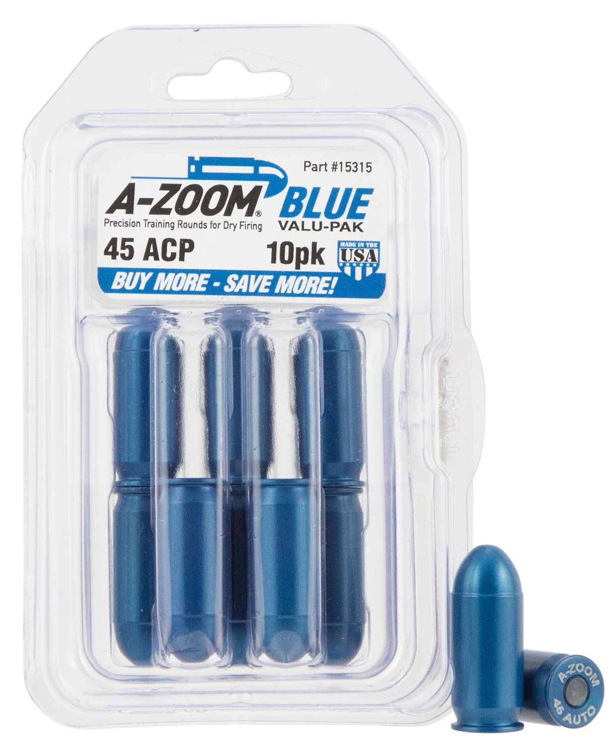A-Zoom 15315 Value Pack Pistol 45 ACP Aluminum 10 Pk