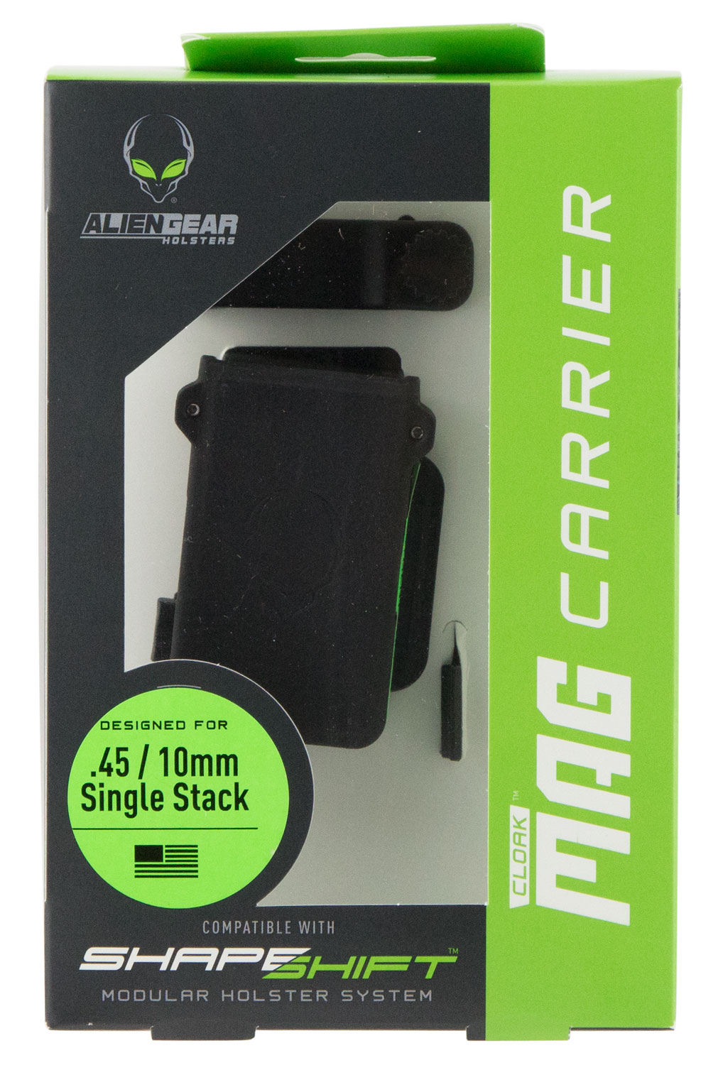 Alien Gear Holsters CMCS3 Cloak Mag Carrier Single Black Polymer Paper Compatible w/ Single Stack Compatible w/ Alien Gear Shape Shift Modular Holster System
