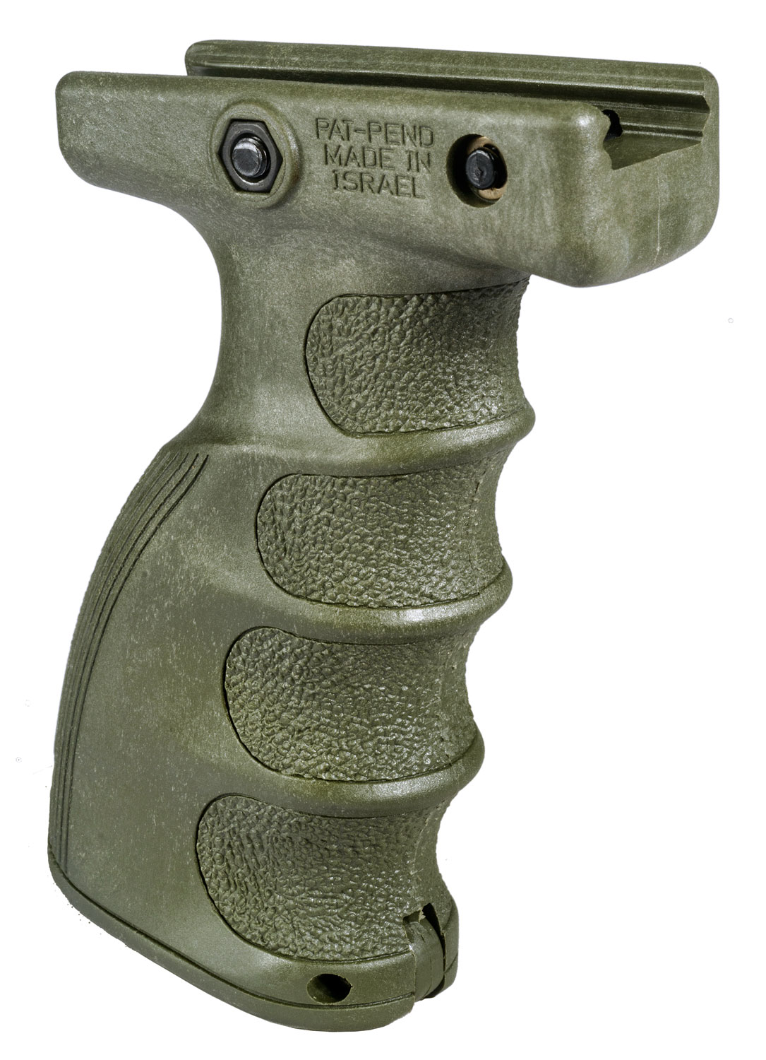 FAB Defense FXAG44SG AG-44S QR Ergonomic Foregrip Made of Polymer With OD Green Finish & Finger Grooves for Picatinny Rail