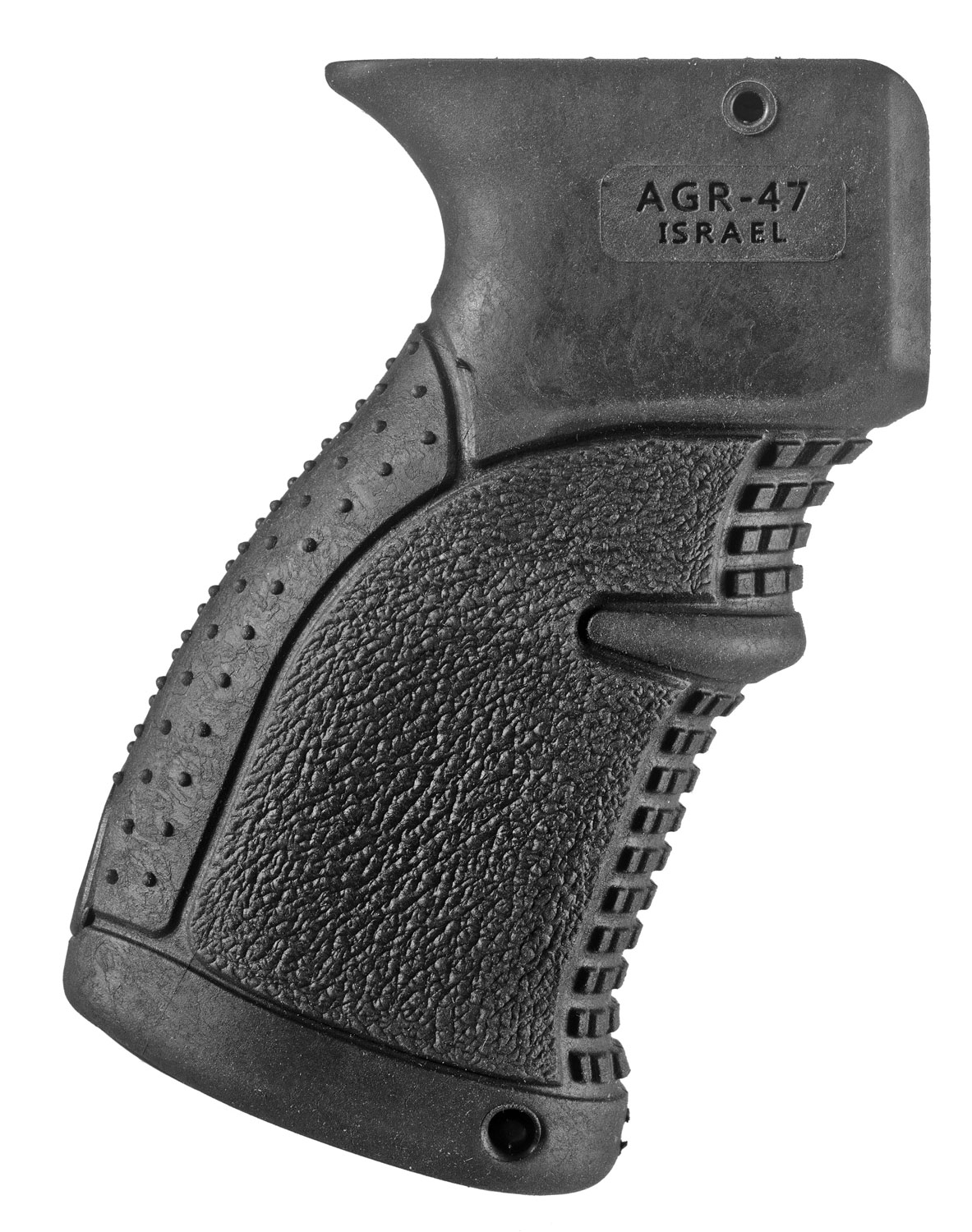FAB Defense FXAGR47B AGR-47 Ergonomic Pistol Grip Made of Polymer with Black Rubber Overmold Multi-Textured Finish for AK-47, ATI Galil, AK-74