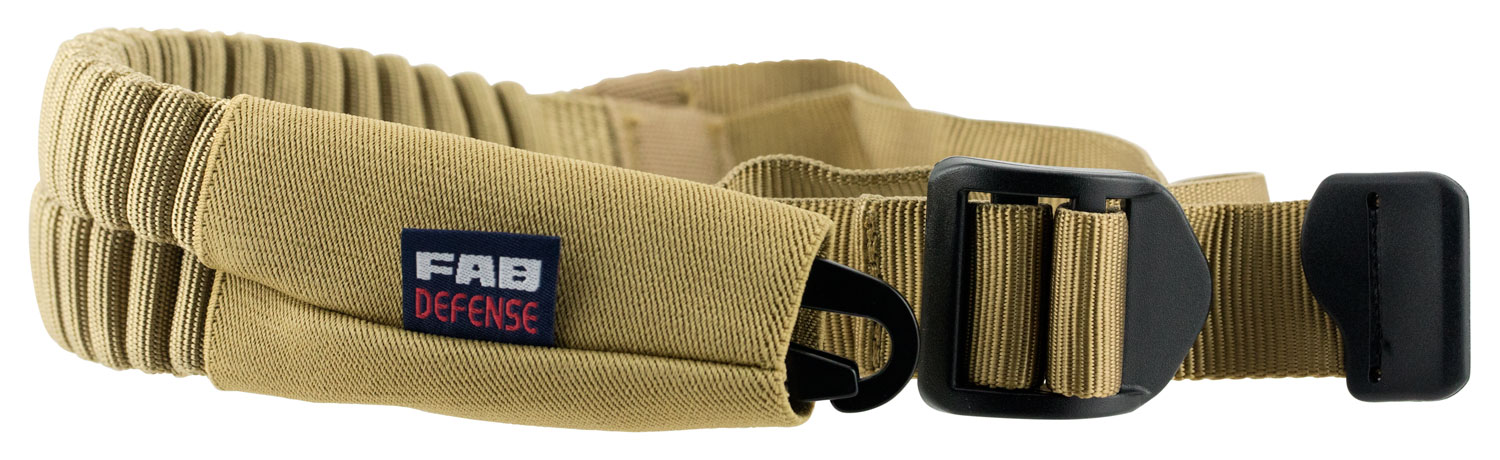 FAB Defense FXBUNGEET One Point Tactical Sling made of Flat Dark Earth Elastic with 23.60