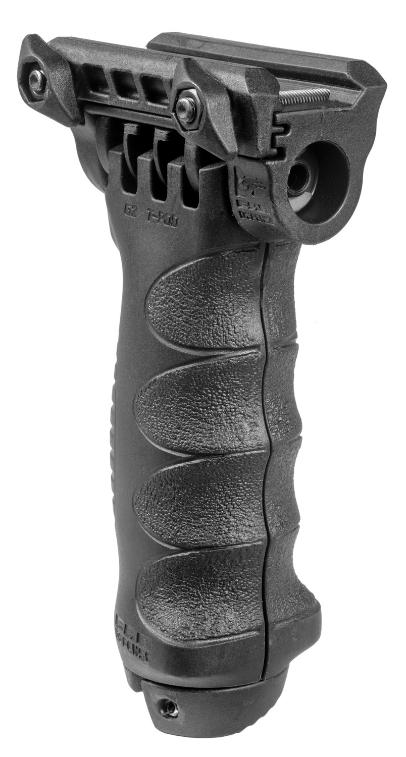 FAB Defense FX-TPODG2QR T-Pod G2 Quick Release Black Polymer Grip, Aluminum Black Bipod Legs