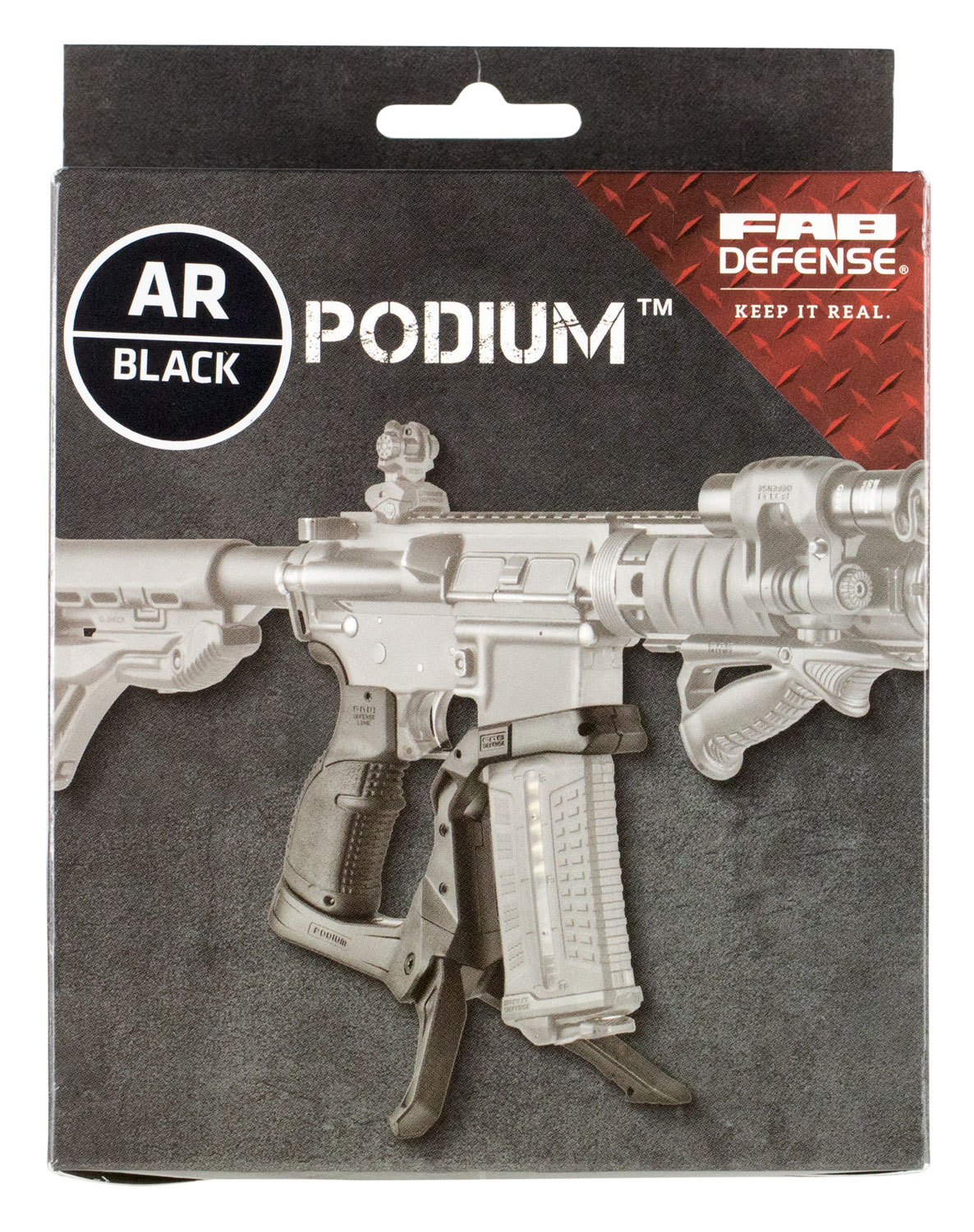 FAB Defense FX-ARPODB AR-Podium  Bi-Pod Matte Black Polymer with Compact Design & Rapid Deployment Mechanism Includes AGR-43 Pistol Grip