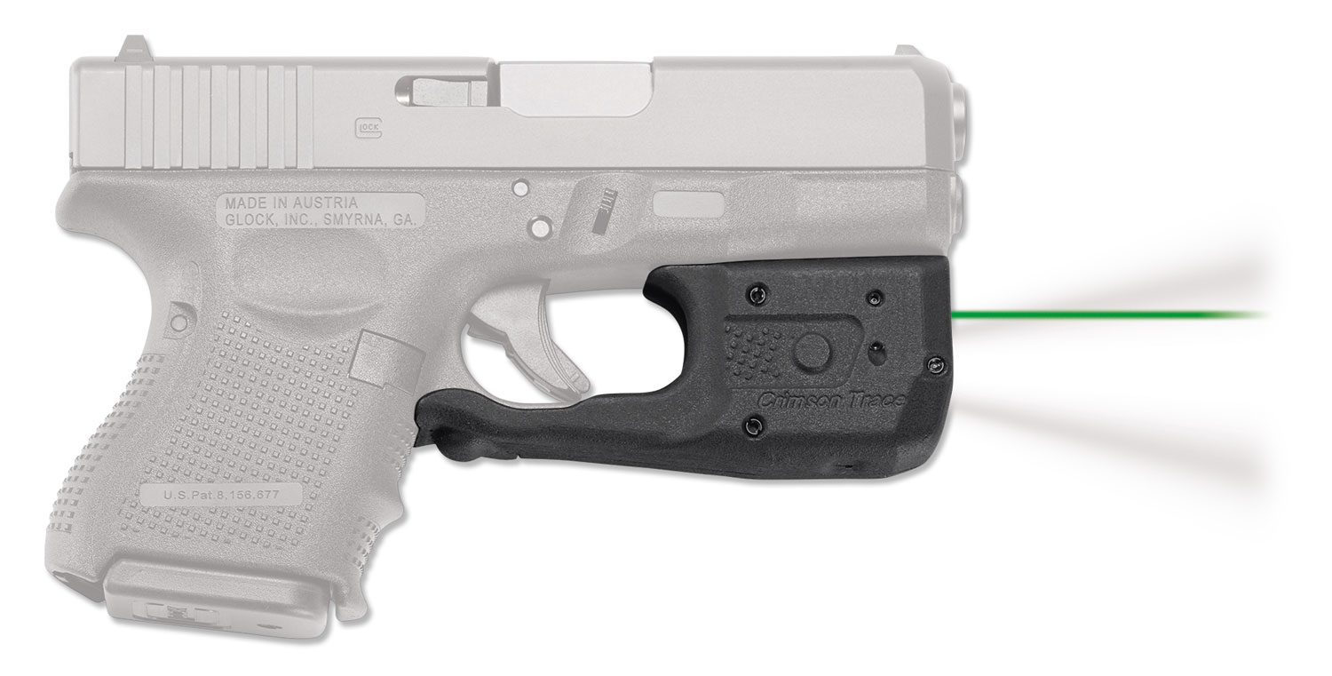 Crimson Trace LL810G Laserguard Pro Black Green Laser 150 Lumens 5mW 532nM Wavelength Compatible w/ Glock 26 Gen3-5; 27/33/36 Gen3-4 Handgun Trigger Guard Mount