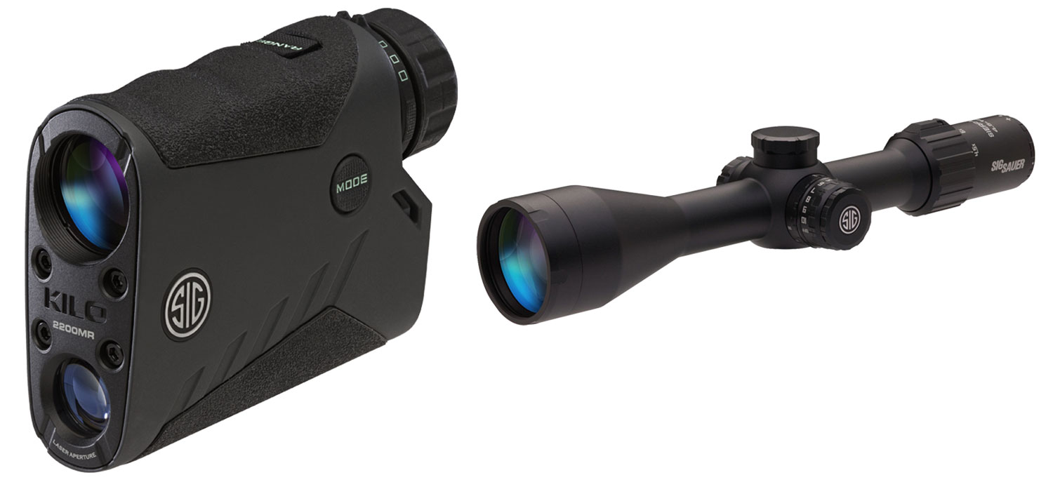 Sig Sauer Electro-Optics SOK22BDX01 BDX 2 Combo Kit Range Finder/Rifle Scope Graphite/Black 4.5-14x50mm/ 7x25mm 3400 yds Max Distance OLED Display