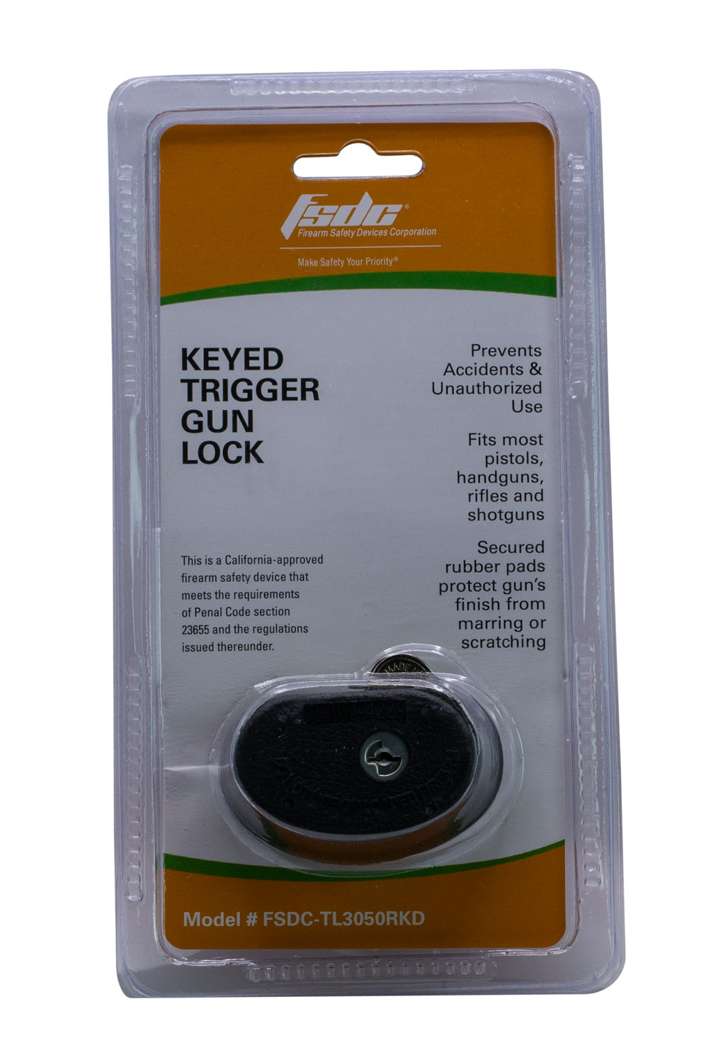 FSDC TRIGGER GUARD GUN LOCK 1-PK W/2 KEYS CA APPROVED