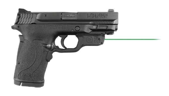 Crimson Trace LG459G Laserguard  5mW Green Laser with 532nM Wavelength & Black Finish for 22 S&W M&P Compact, 380/9 M&P Shield EZ