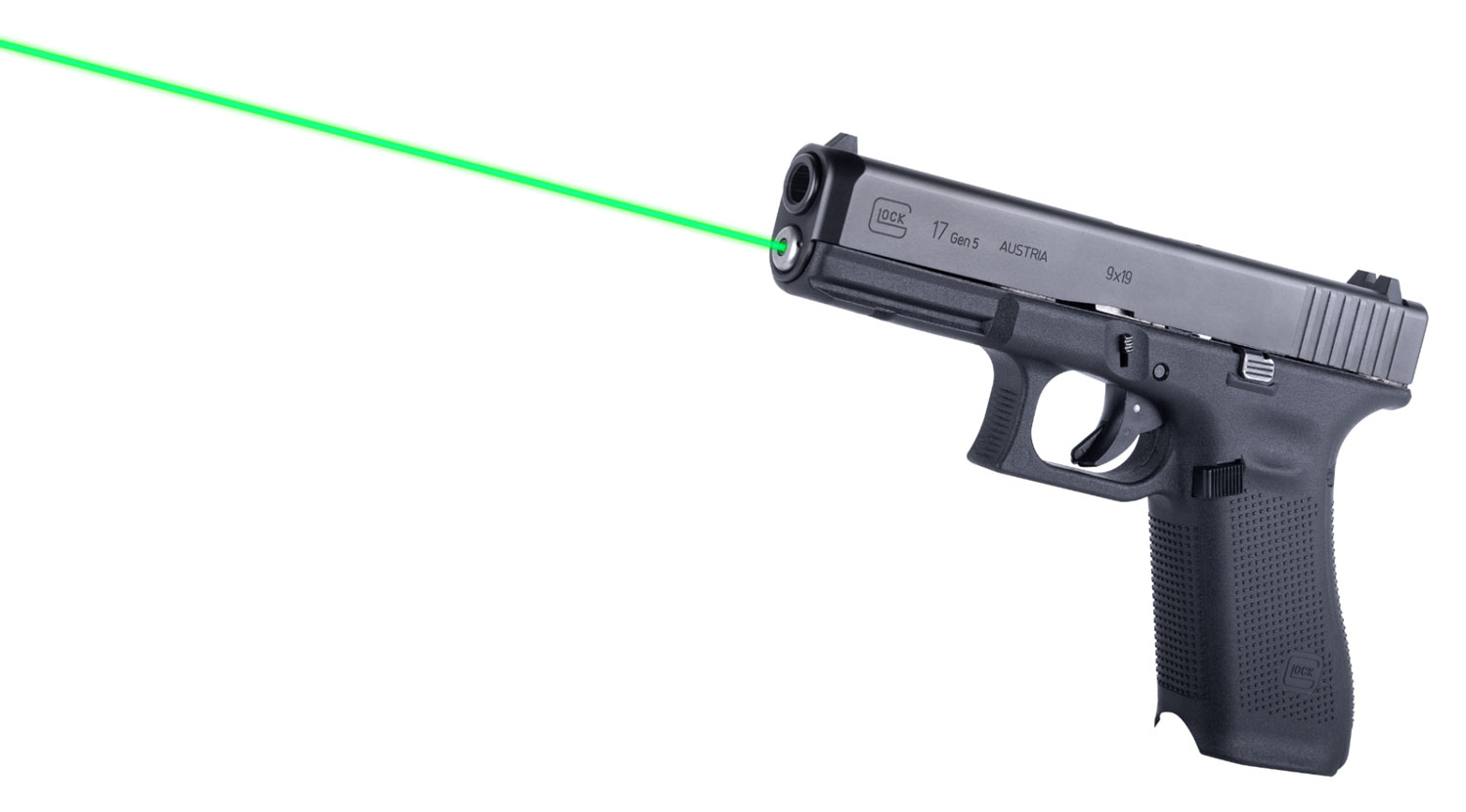 LaserMax LMSG517G Guide Rod Laser 5mW Green Laser with 520nM Wavelength & Made of Aluminum for  Glock 17, 17 MOS, 34 MOS Gen5