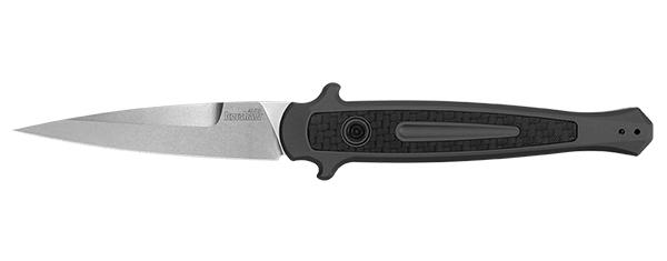 Kershaw 7150 Launch 8 3.50 Inch Folding Spear Point Plain Stonewashed CPM 154 SS Blade Gray w/Insert Aluminum/Carbon Fiber Handle Includes Pocket Clip | 087171055008