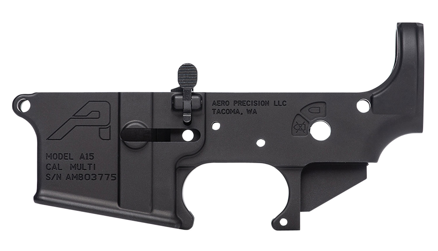 Aero Precision APAR501102AC Ambidextrous Receiver Multi-Caliber Matte Black Anodized Finish Steel Material with Mil-Spec Dimensions for AR-15 Includes PDQ Ambi-Bolt Release