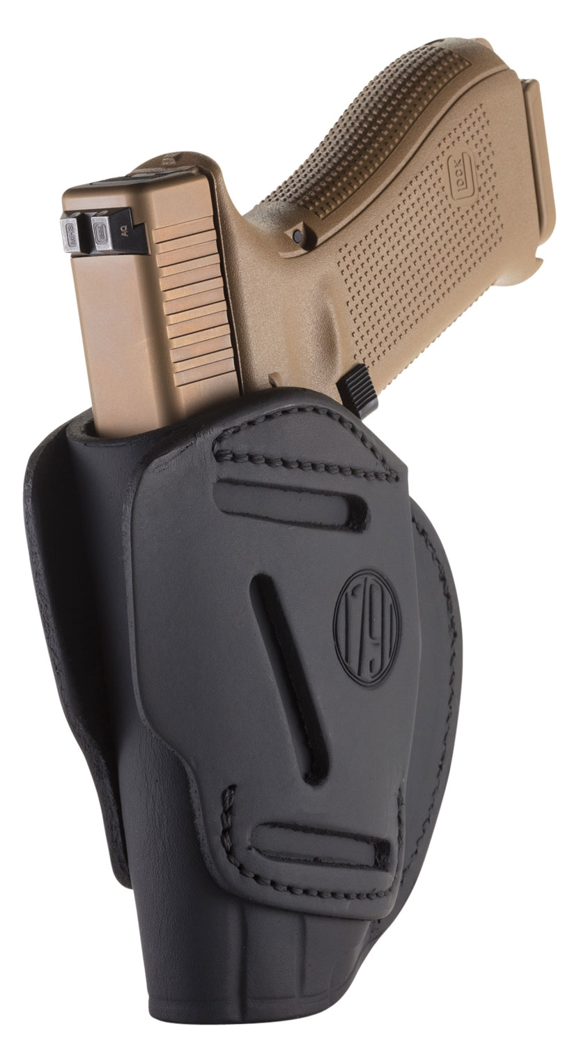 1791 Gunleather 3WH5SBLA 3-Way  IWB/OWB Size 05 Stealth Black Leather Belt Loop Compatible w/ Glock 17 Compatible w/ Springfield XD Compatible w/ S&W M&P Compatible w/ HK VP9 Ambidextrous Hand