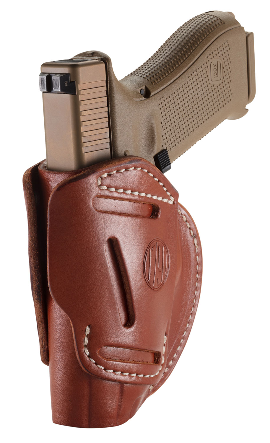 1791 Gunleather 3WH5CBRA 3-Way  IWB/OWB Size 05 Classic Brown Leather Belt Loop Compatible w/ Glock 17 Compatible w/ Springfield XD Compatible w/ S&W M&P Compatible w/ HK VP9 Ambidextrous Hand