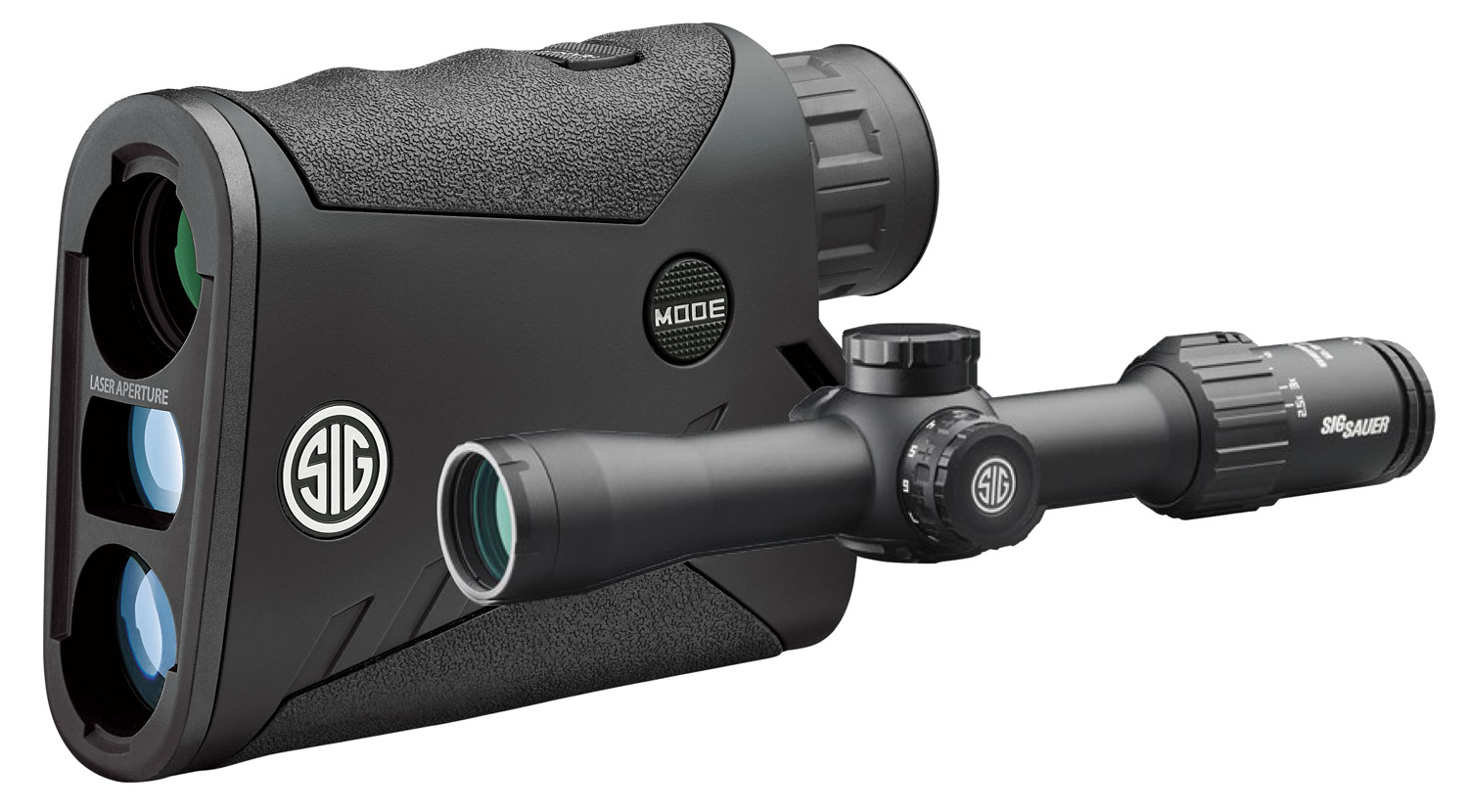 Sig Sauer Electro-Optics SOK10BDX01 BDX 2 Combo Kit Range Finder/Rifle Scope Graphite/Black 5x20mm/2.5-8x 32mm 1200 yds Max Distance HT-LCD Display